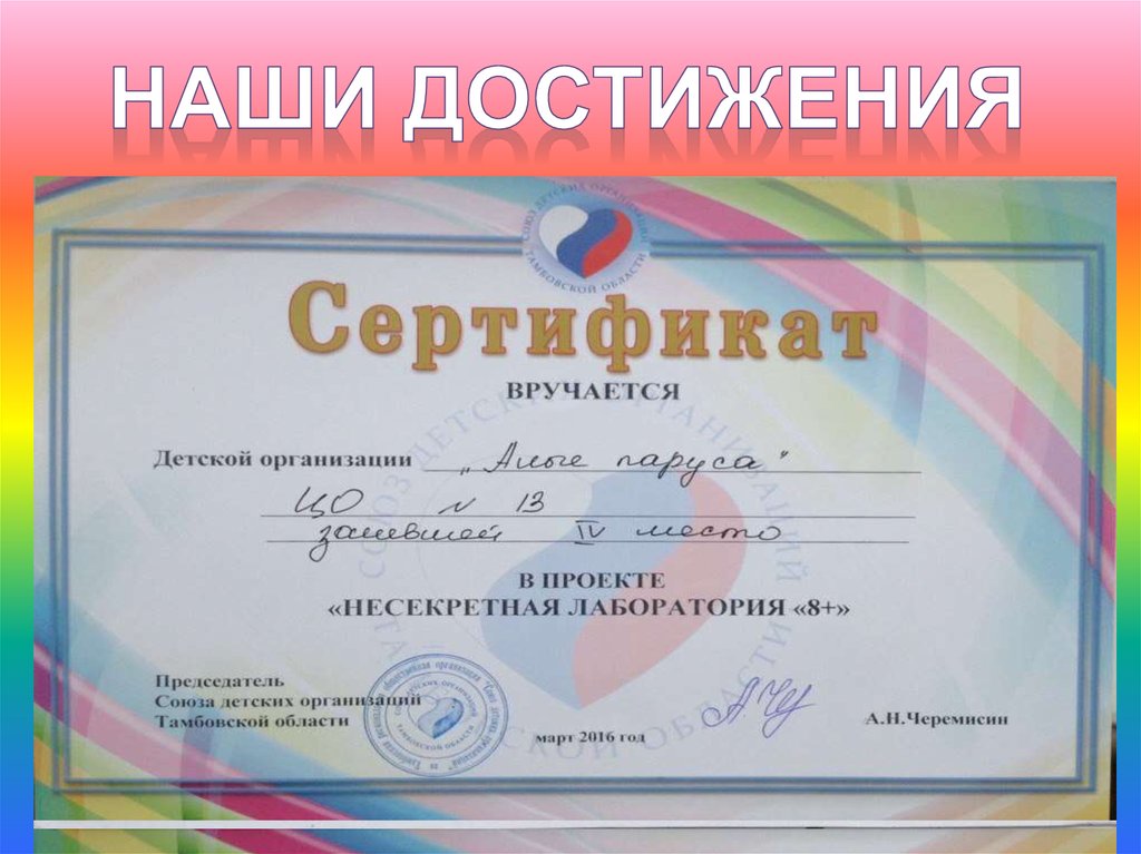 Наши достижения