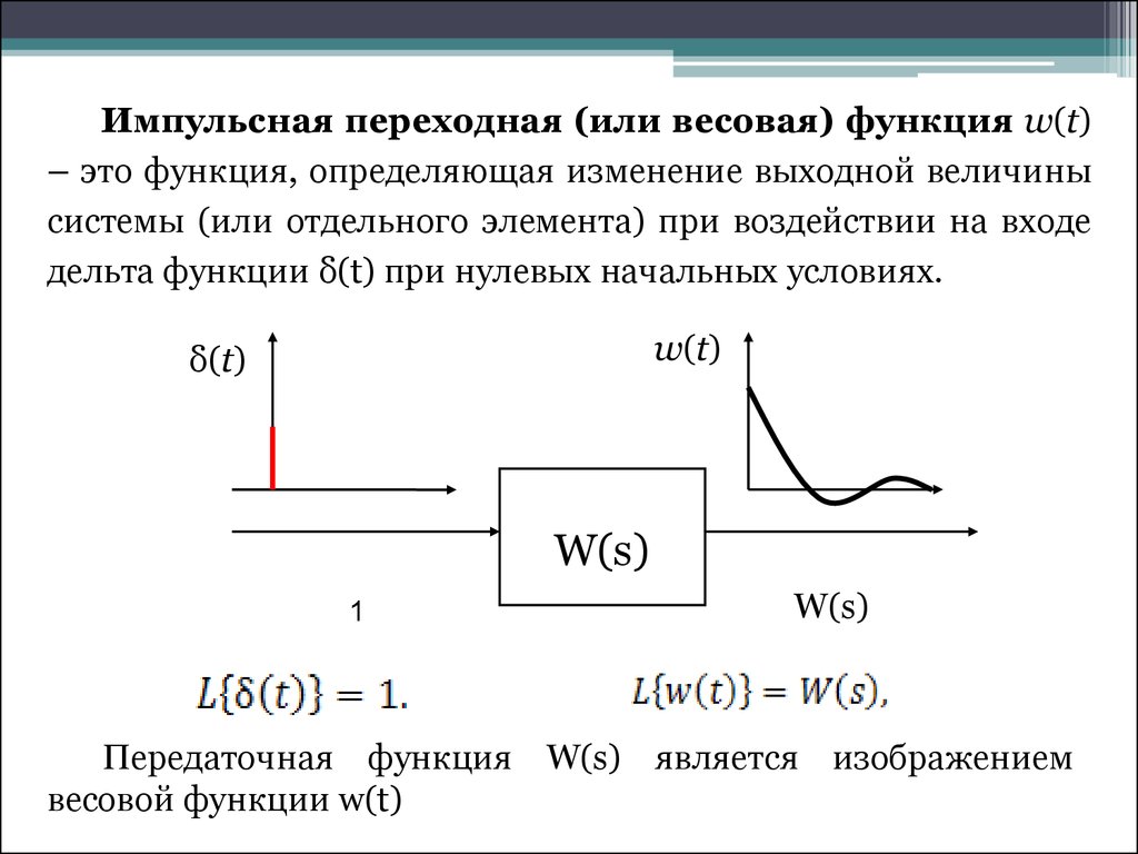 Определение изображения переходной величины