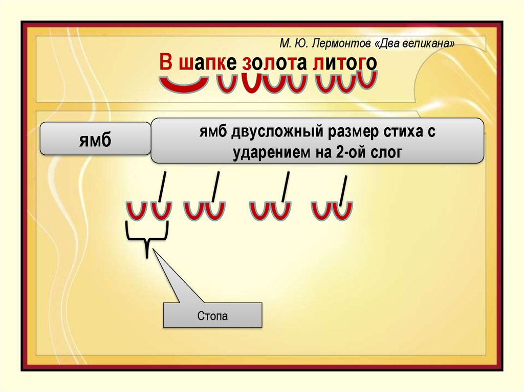 Тучки небесные вечные странники размер стиха схема