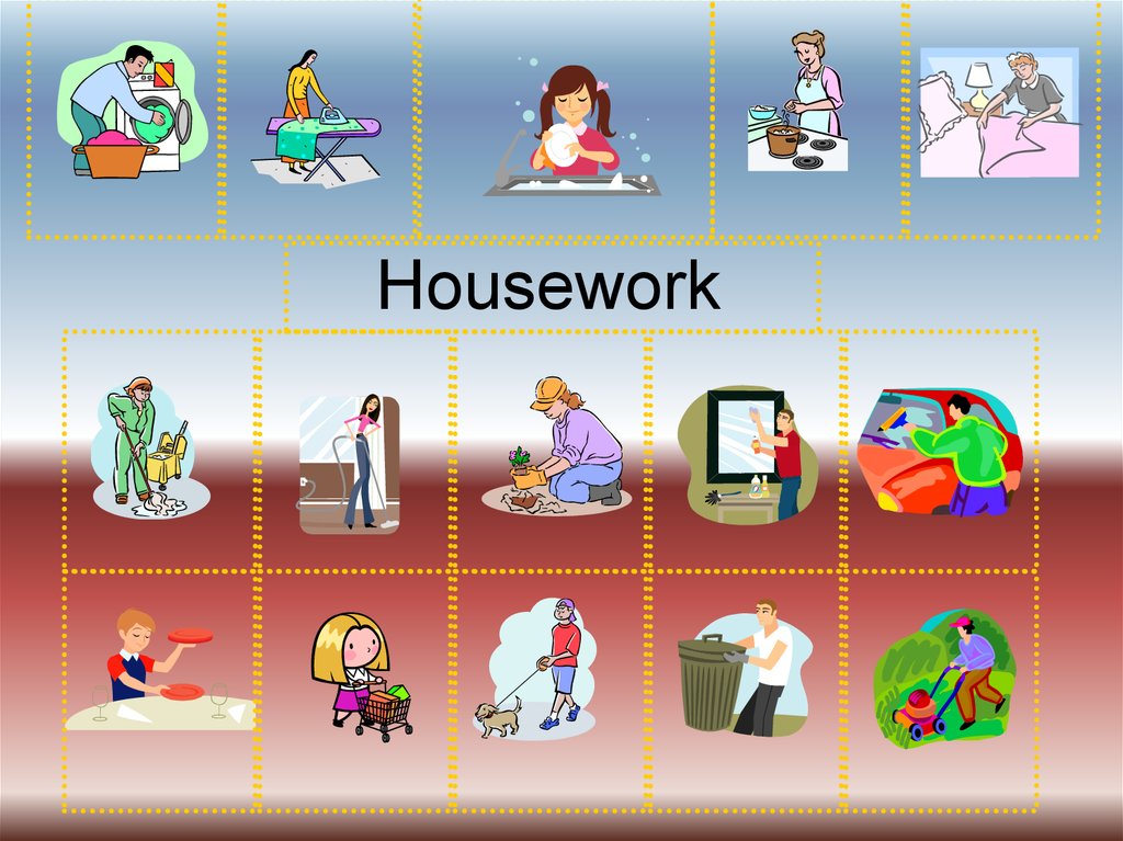 Https en islcollective com. Household Duties презентация. Housework activities. House work activities. Housework лексика.