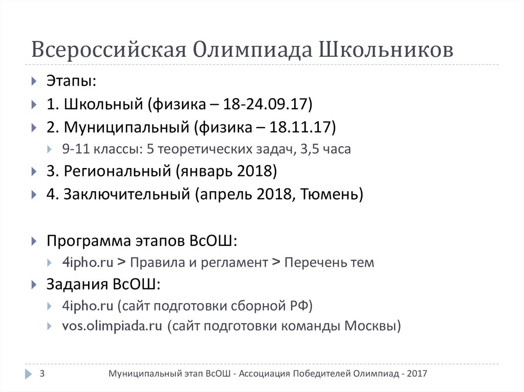 Подготовка к муниципальному этапу олимпиады