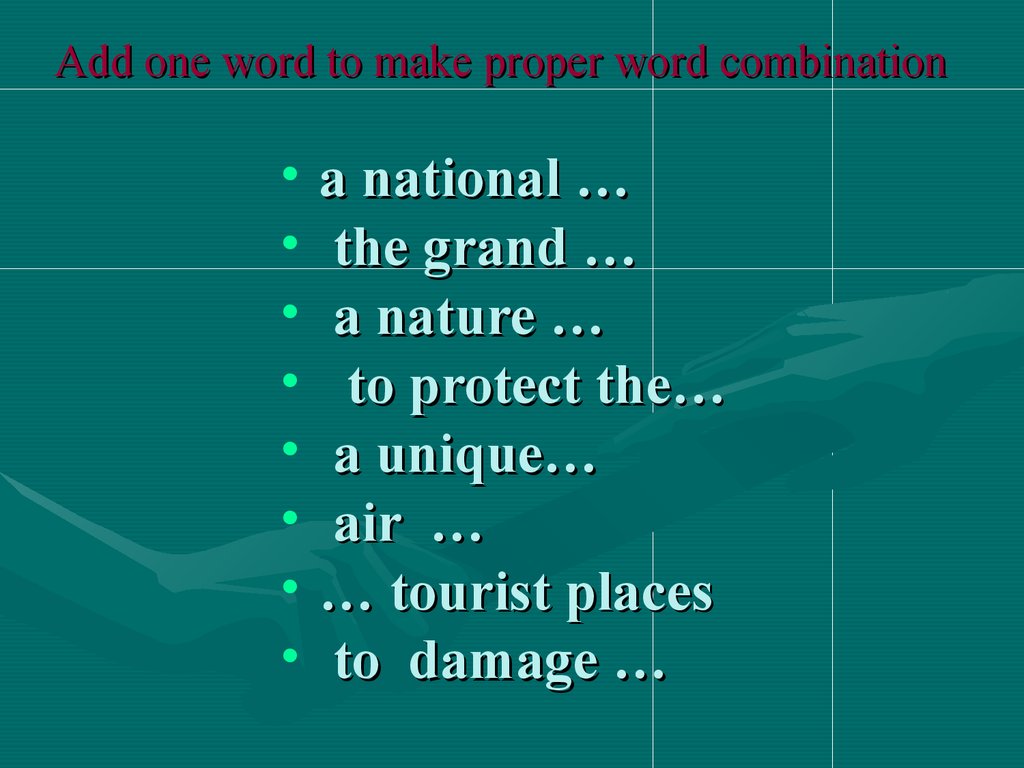 Add one word to make proper word combination