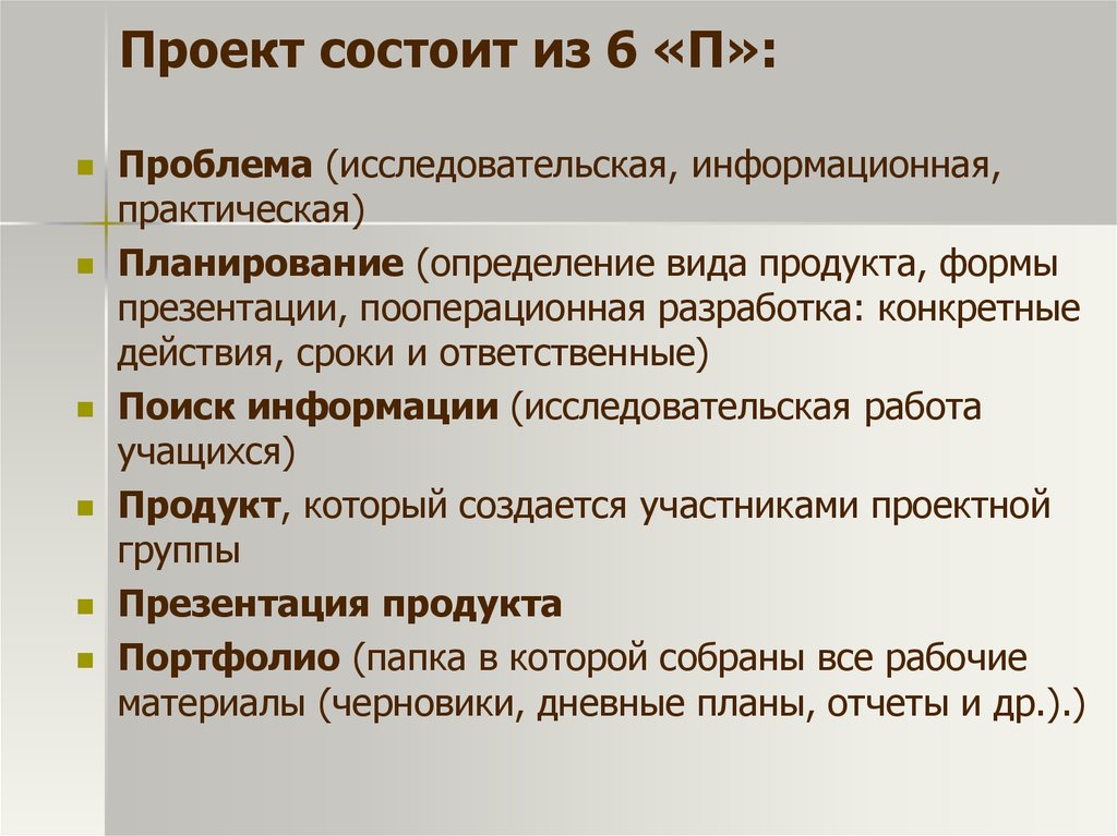 Состоящая из пунктов. Из каких частей состоит проект. Из чего состоит проект. Из чего состоит презентация проекта. Школьный проект состоит из.