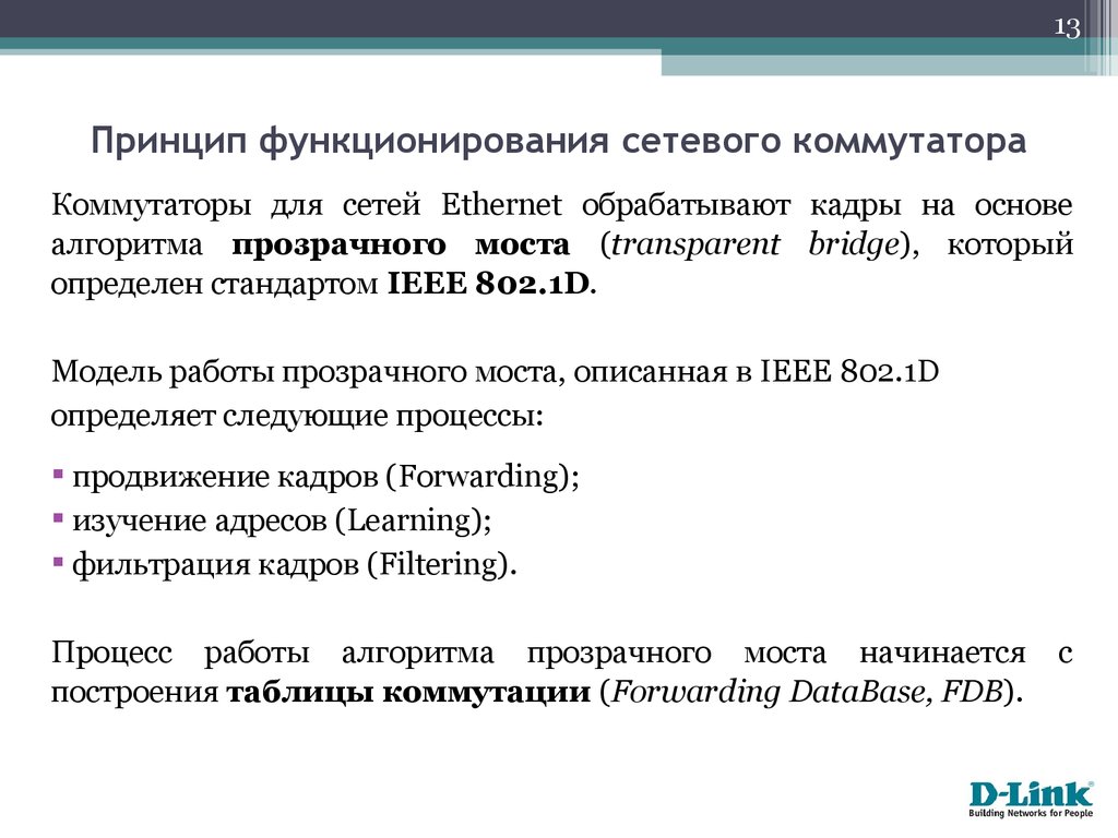 Сетевые коммутаторы ethernet. (Лекция 2) - презентация онлайн