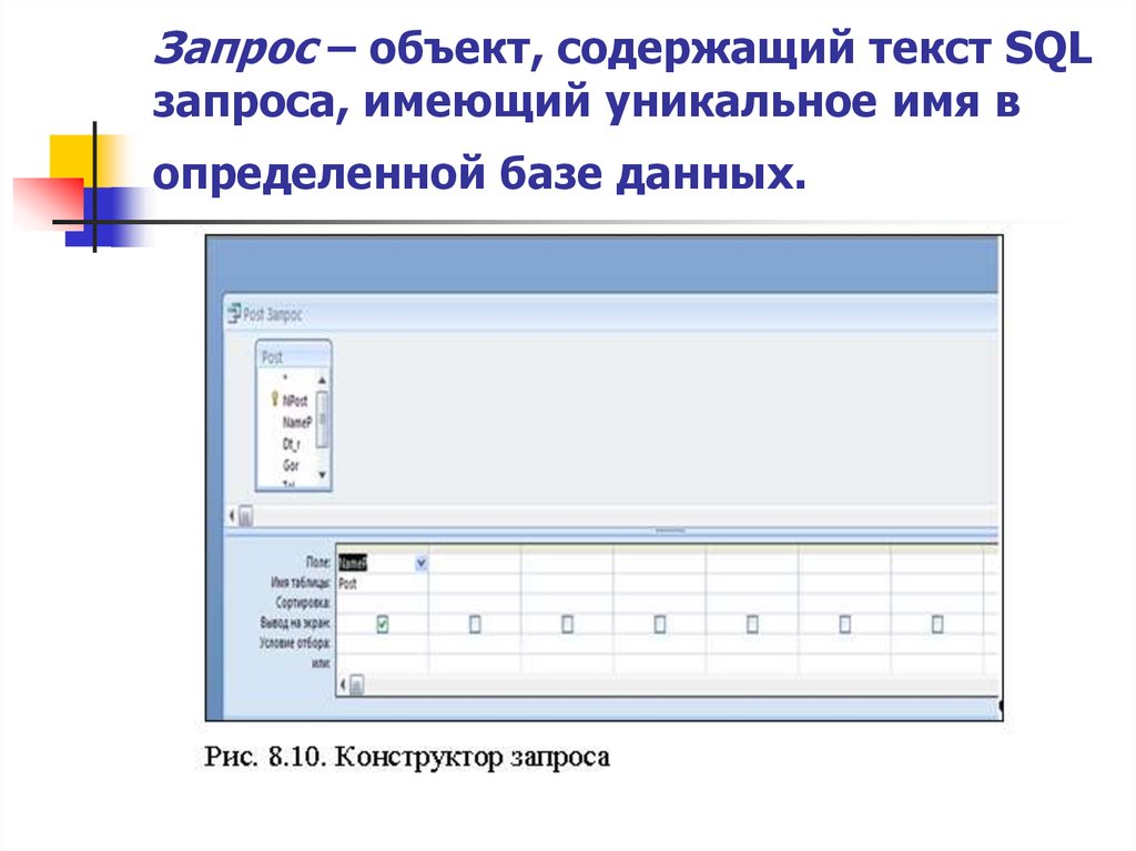 Объект содержаться. Объект запроса. Запрос по объектам.