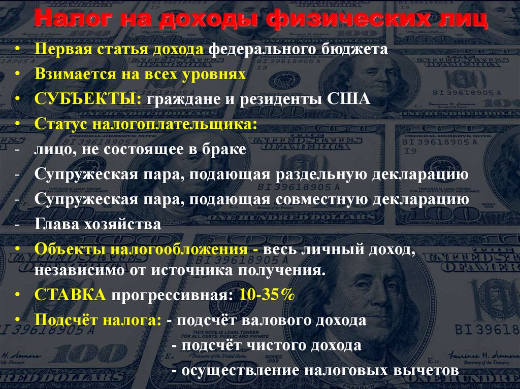 Налоговая система сша презентация