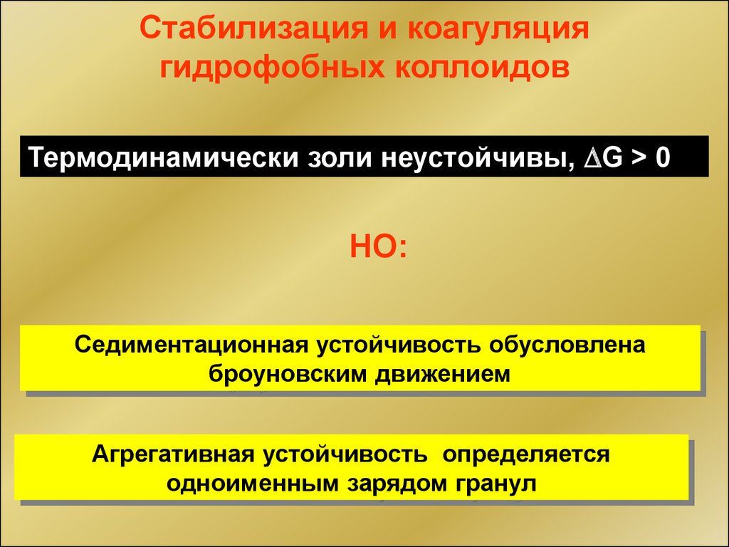 Стабилизация это. Коагуляция гидрофобных коллоидов. Механизм коагуляции гидрофобных коллоидов. Устойчивость гидрофильных и гидрофобных золей. Седиментационная устойчивость золей.