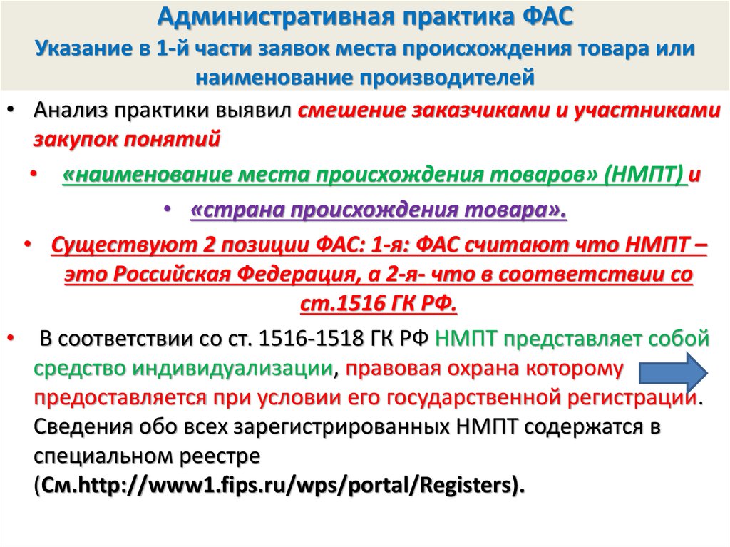 Правовая охрана места происхождения товара. Административная практика. Наименование места происхождения товара примеры. Наименование производителя. Наименование места происхождения практики.