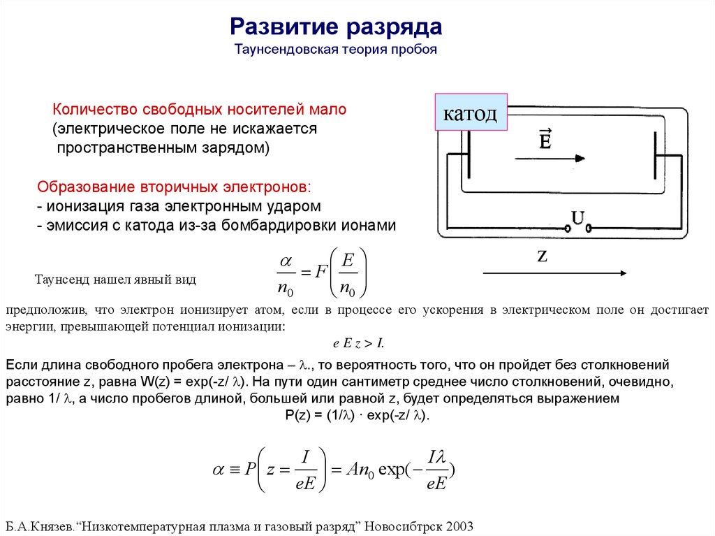 Поле образовано зарядом 17 10 9. Свободные носители заряда в плазме. Длина свободного пробега электрона для пробоя. Поле пространственного заряда. Количество свободного газа.