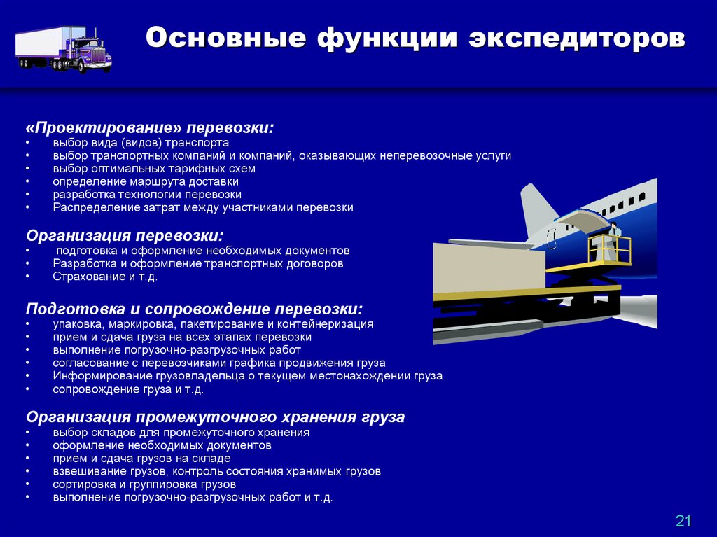 Бизнес план транспортно логистического предприятия