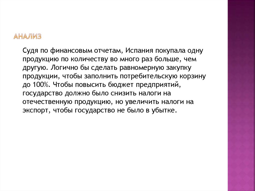 Презентация на тему экономика испании