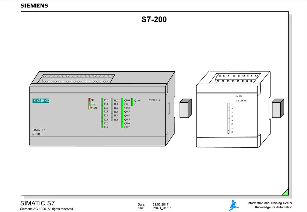 Схема подключения siemens simatic s7 200