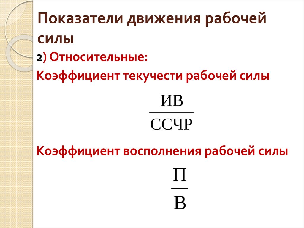 Движение рабочей силы характеризует. Коэффициент интенсивности движения рабочей силы. Показатели движения движения рабочей силы. Перечислите показатели движения рабочей силы. Показатели структуры рабочей силы.