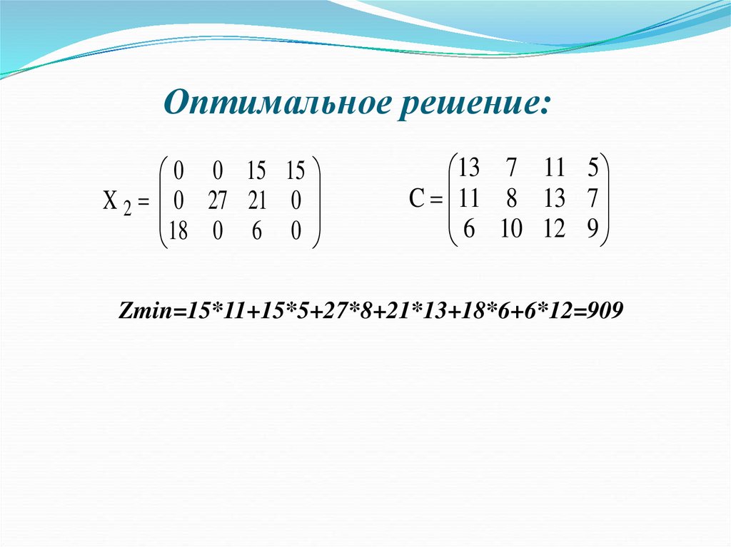 Модели оптимальных решений. Примеры задач исследования операций (с решениями). Zmin формула. Zmin примеры. Напишите формулу zmin.