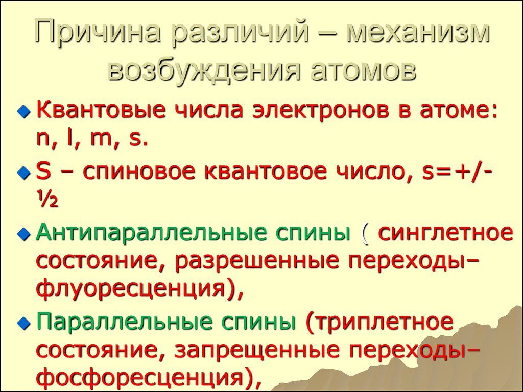 Объясните причины различий