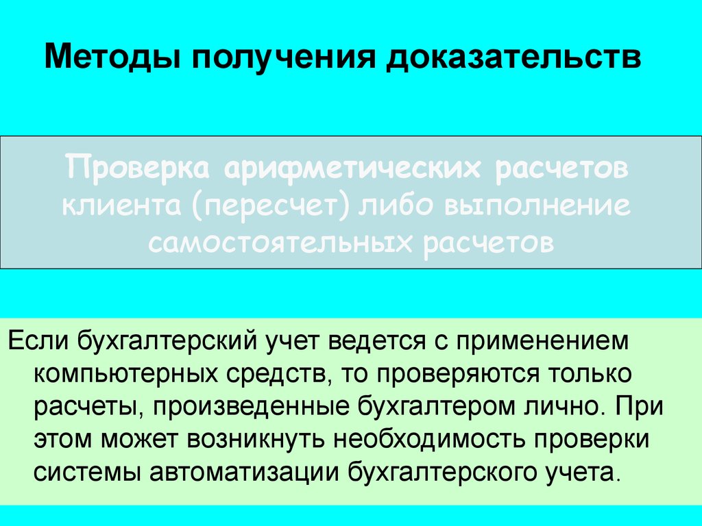 Получение аудиторских доказательств