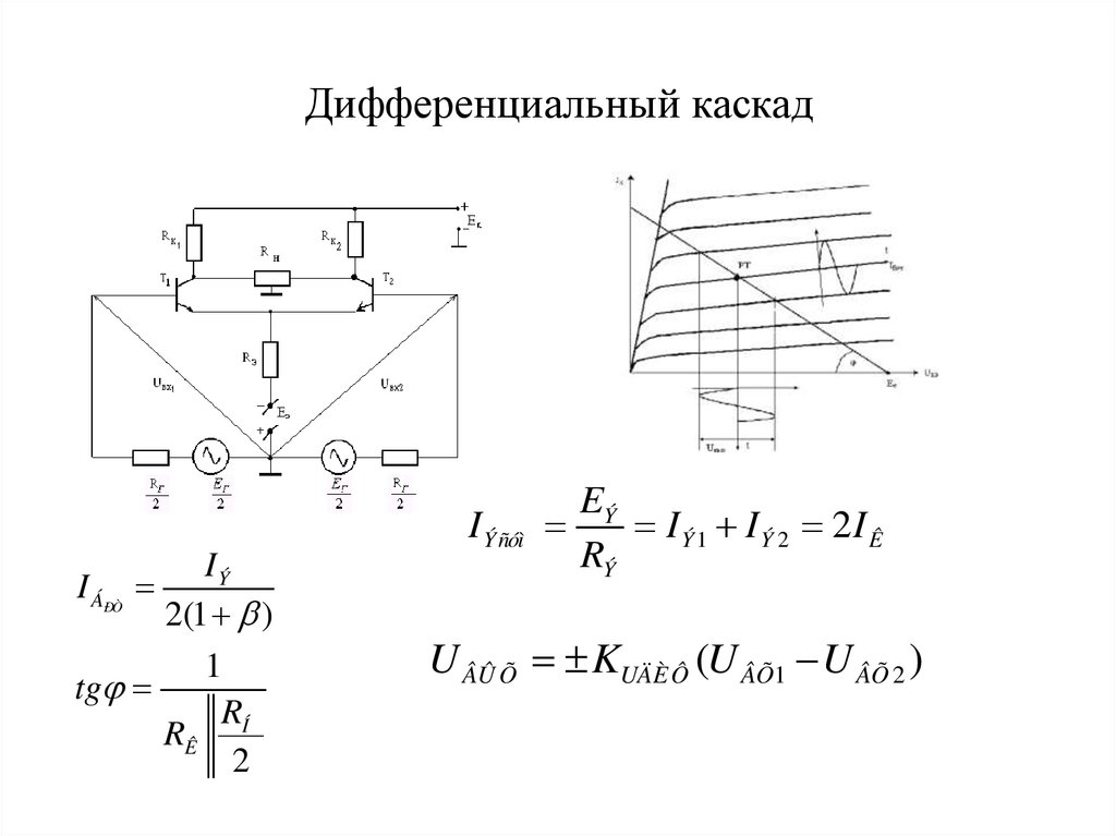 Схема дифференциального каскада является основой для построения