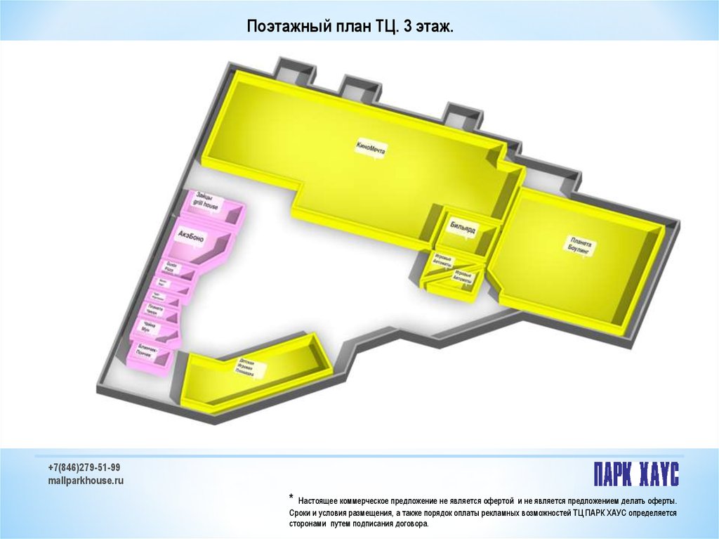 Парк хаус схема магазинов