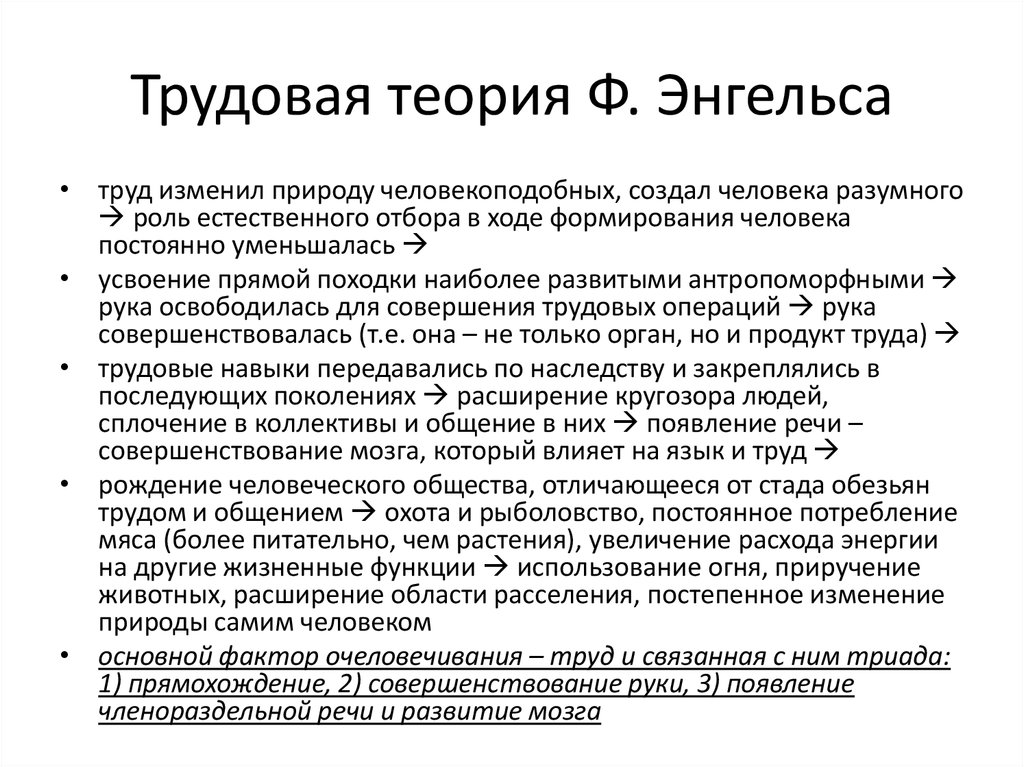 Роль труда в эволюции. Ф Энгельс теория. Трудовая теория Энгельса о происхождении человека. Теория Энгельса кратко. Концепция Энгельс кратко.