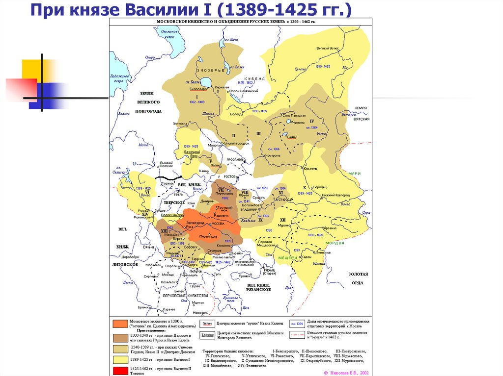 Карта присоединение к московскому княжеству