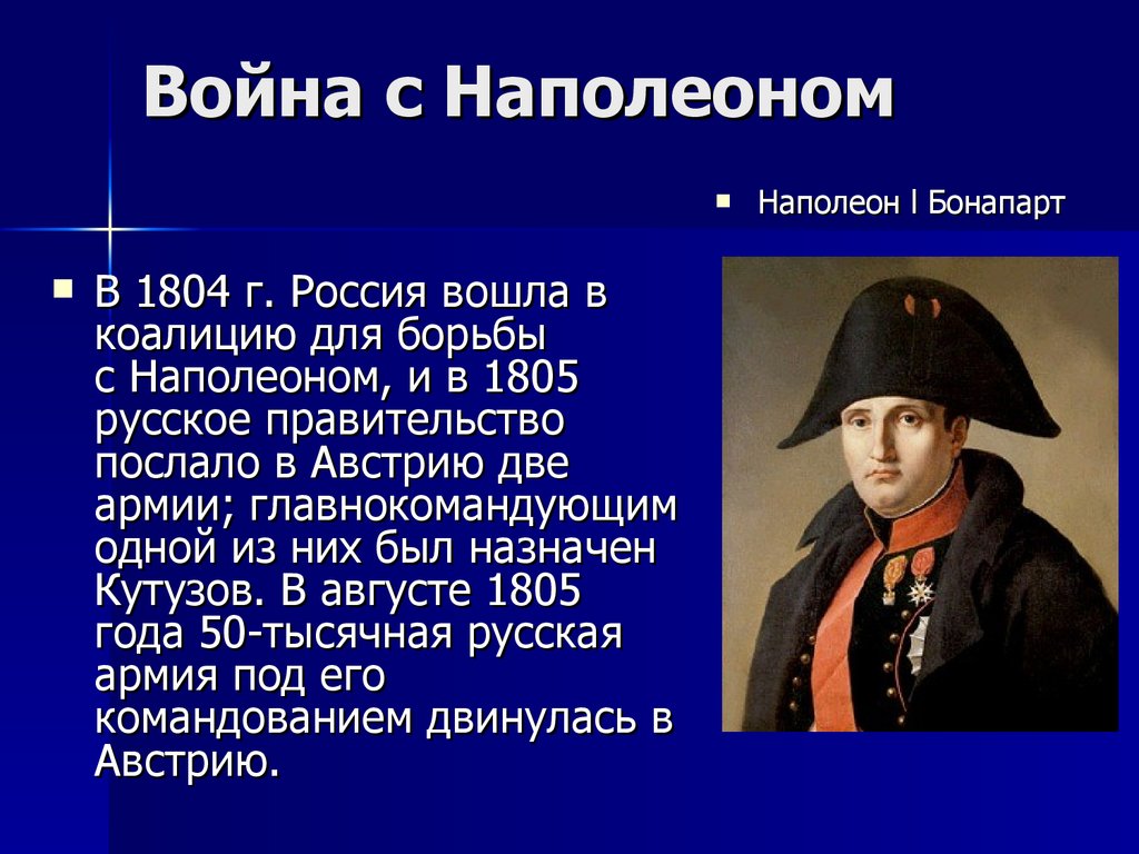 С кем воевал наполеон. Борьба с Наполеоном. Войны Наполеона 1804. Война с Наполеоном презентация. Кутузов война с Наполеоном 1805.