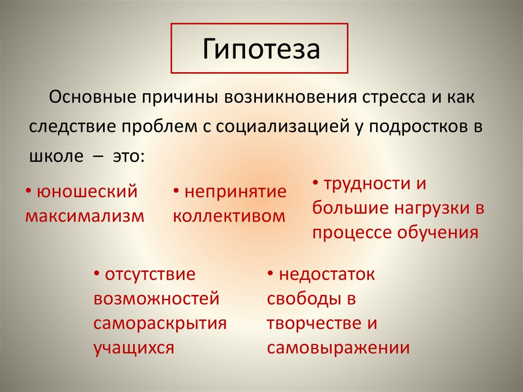 Гипотеза к проекту подростковая преступность