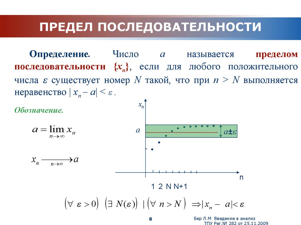 Возникнуть предел. Последовательность предел последовательности. Определение предела числовой последовательности. Последовательности понятие о пределе последовательности. Предел числовой последовательности формулы.