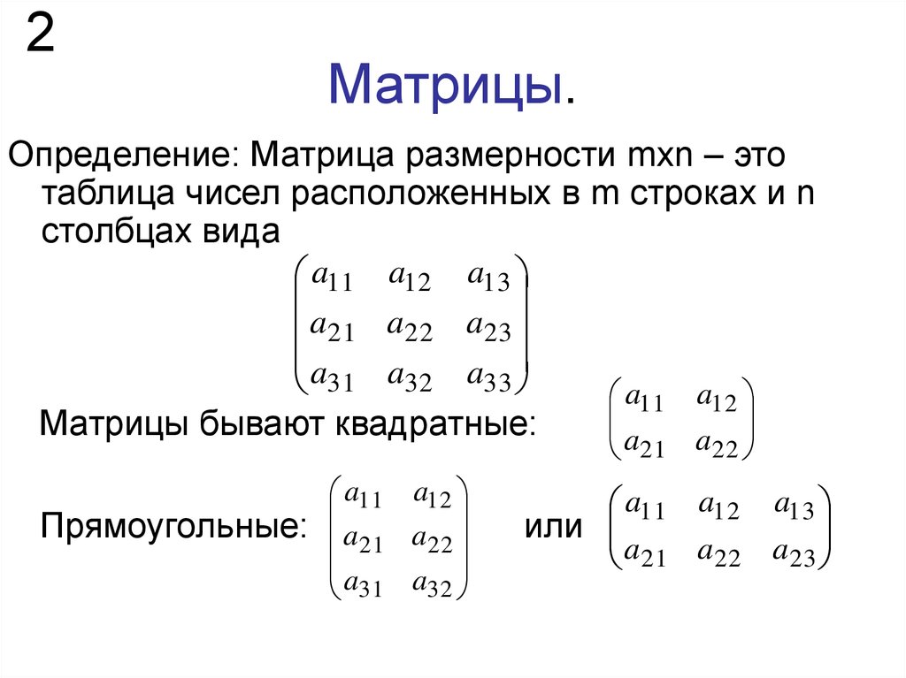 Соответствующие элементы матрицы