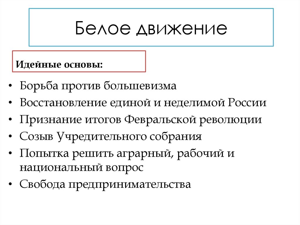 Белое положение. Идеология белой армии. Белое движение в гражданской войне кратко. Идеология белых в гражданской войне кратко. Цели и идеология белого движения.