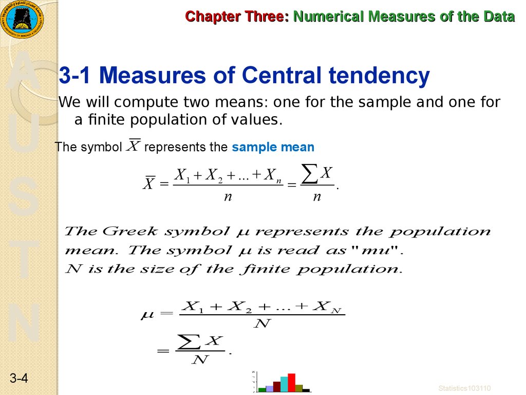 Statistics Data Description Data Summarization Numerical Measures Of The Data Online Presentation