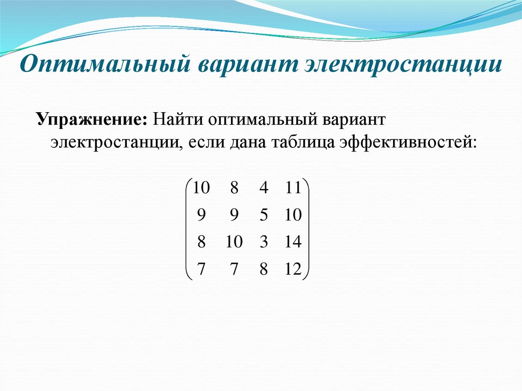 Выбор оптимального варианта картинки.