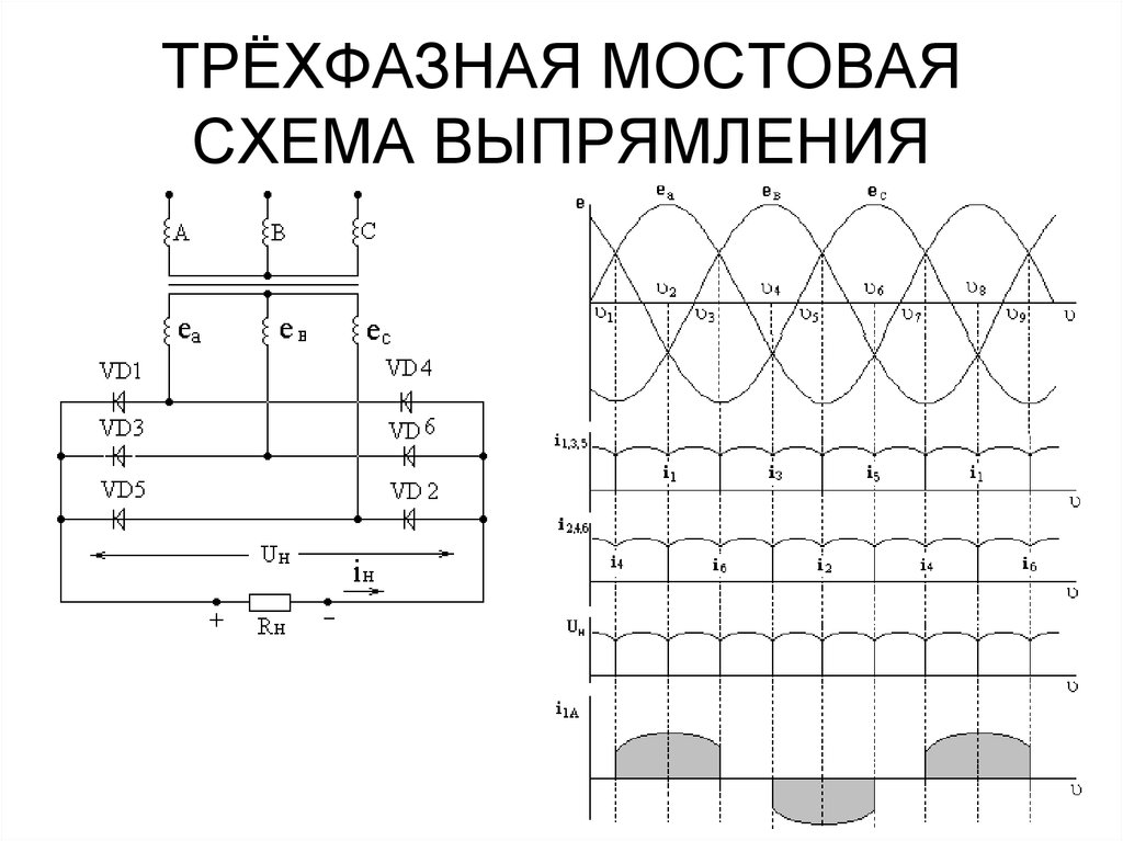 Трехфазная мостовая схема ларионова