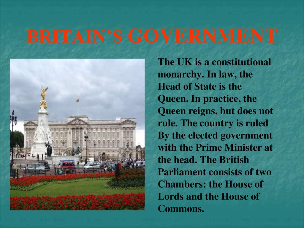 BRITAIN’S GOVERNMENT
