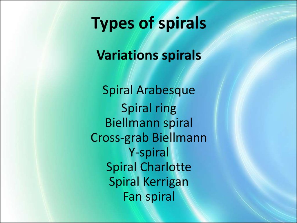 Types of spirals