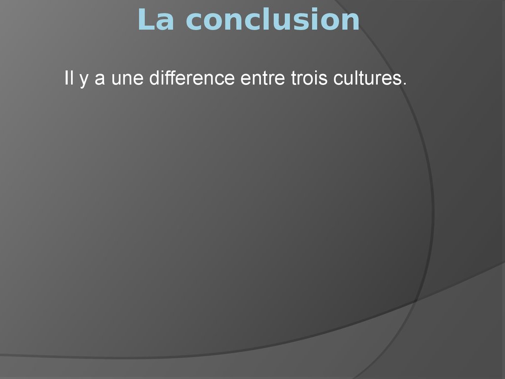 La conclusion