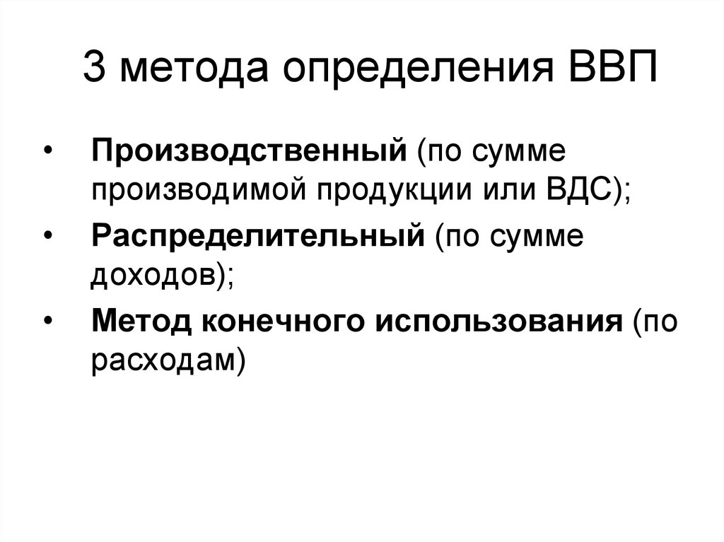 Валовый внутренний продукт производственным методом