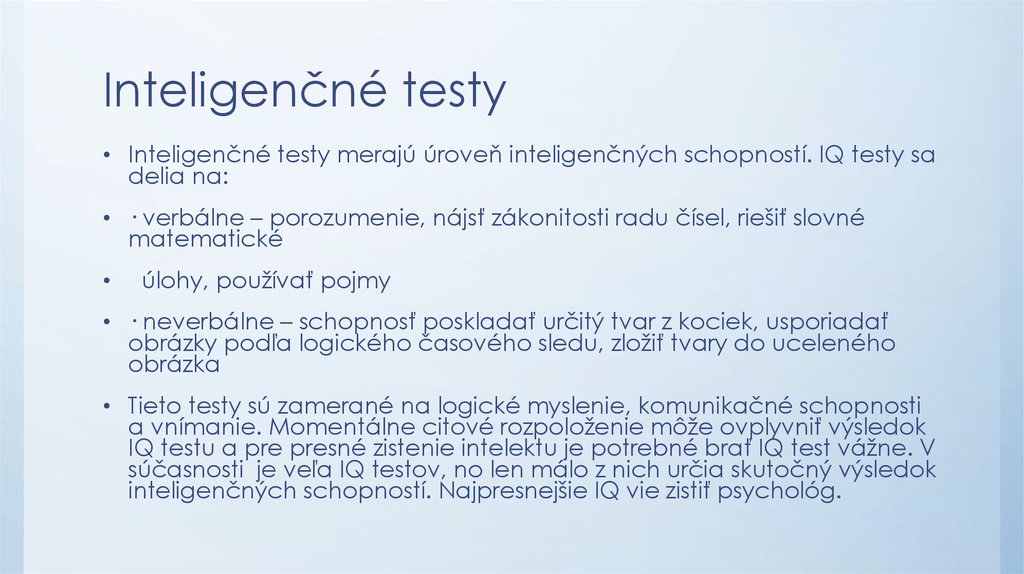 Inteligenčné testy