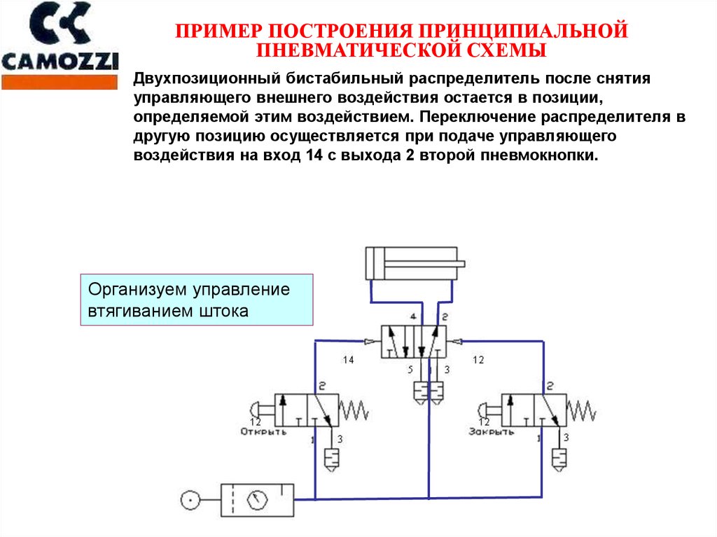 Пневмоцилиндр схема подключения