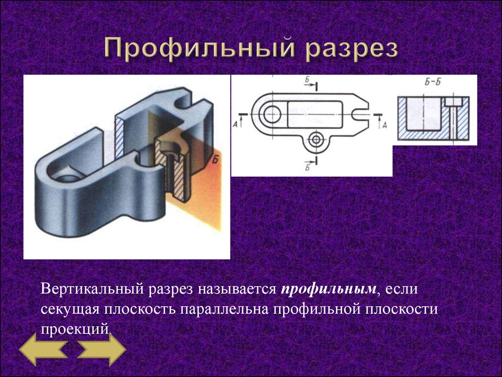 Вертикальными называют разрезы. Профильный разрез. Вертикальный профильный разрез. Профильный разрез разрез. Начертить профильный разрез.