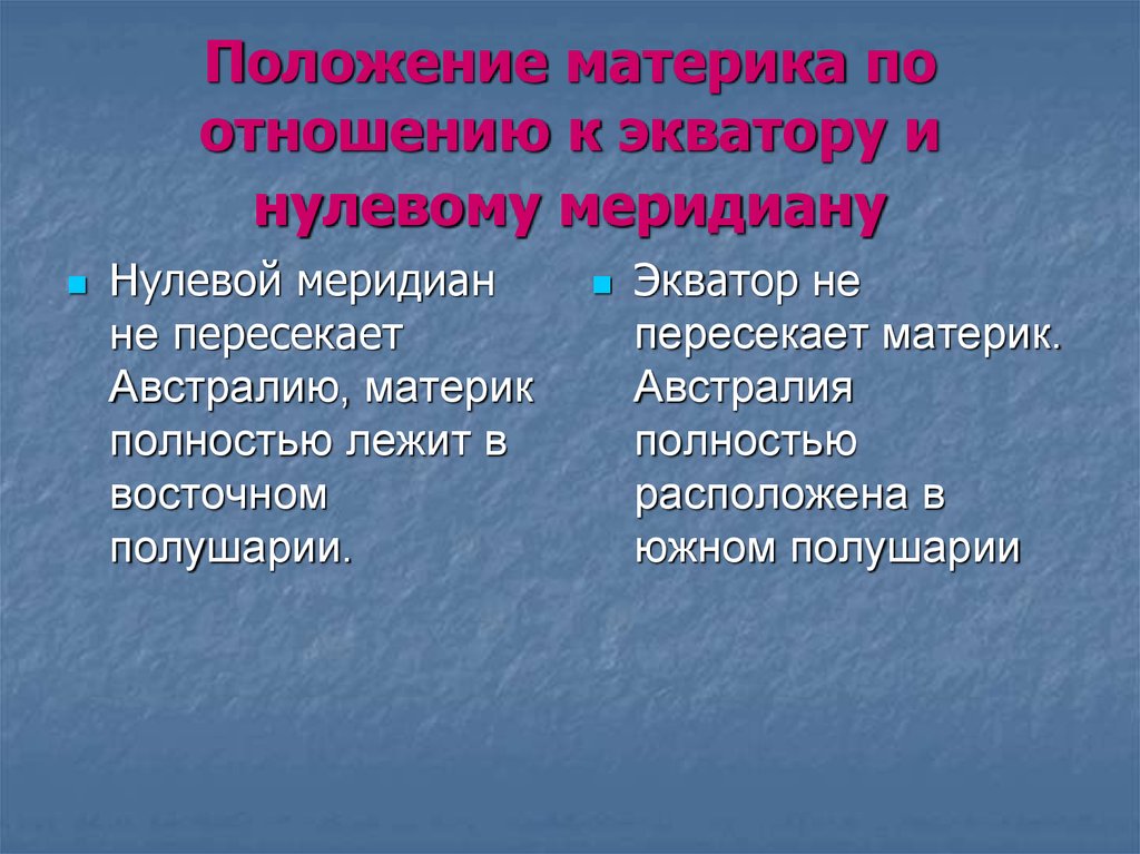 Положение нулевого и 180 меридианов австралия