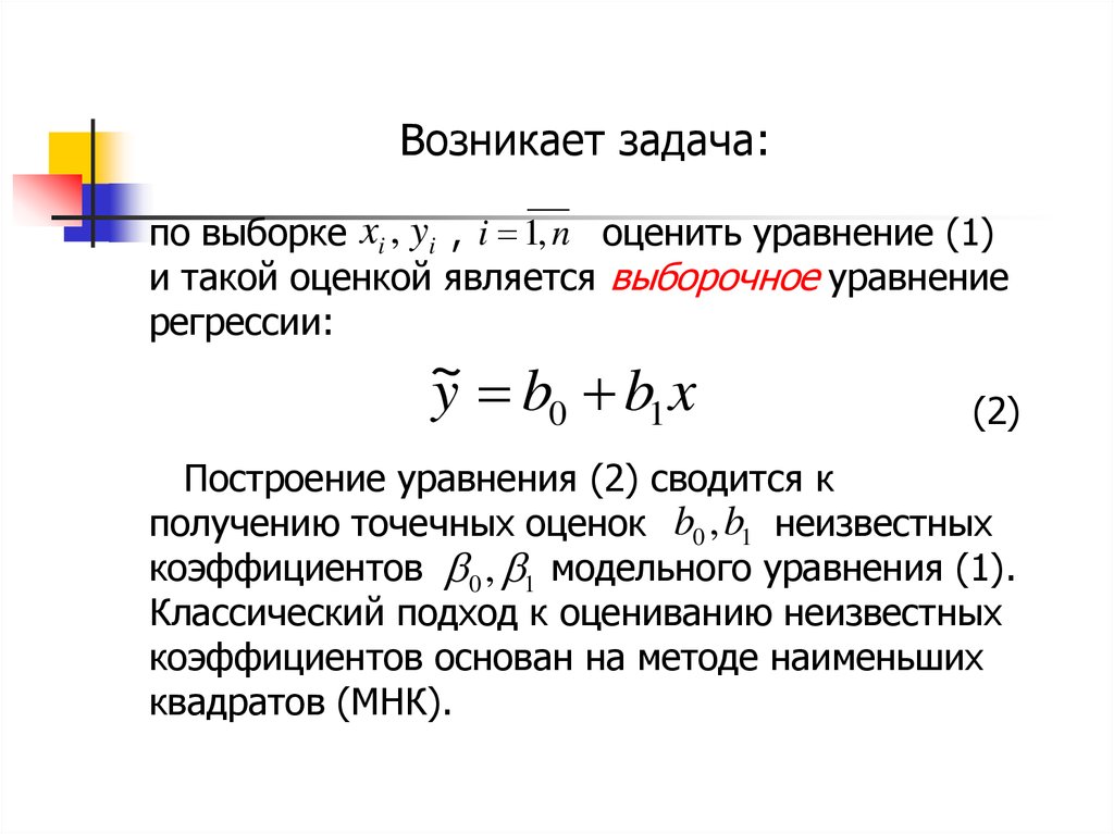 Выборочные уравнения линий регрессии