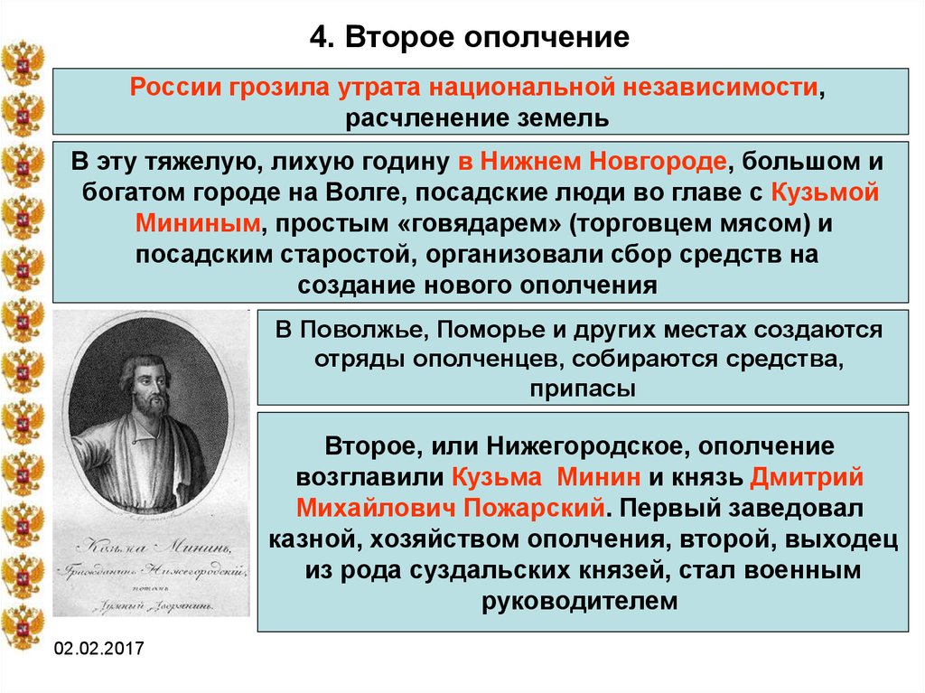 Формирование первого ополчения участники