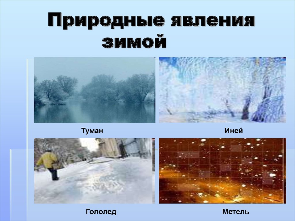 Природные явления зимой