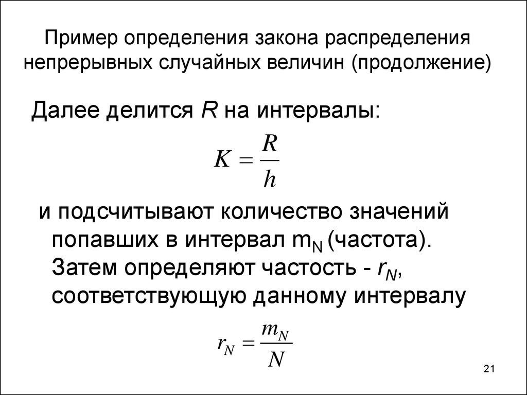 Закон распределения интенсивности