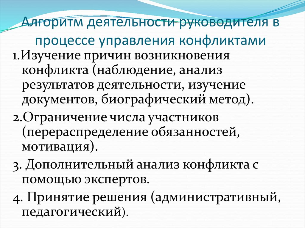 Виды деятельности руководителя. Алгоритм деятельности по управлению конфликтами. Алгоритм деятельности руководителя по управлению конфликтом. Алгоритм деятельности. Алгоритм деятельности сотрудника по управлению конфликтами.