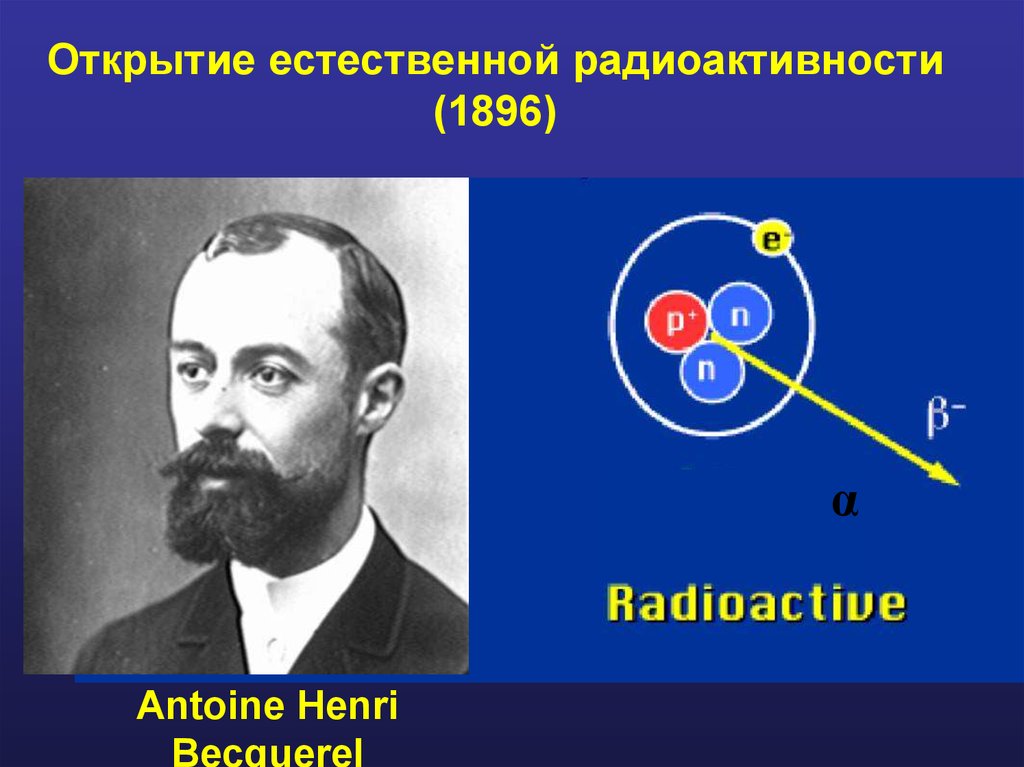 Кто открыл радиоактивность в физике. Открытие естественной радиоактивности. Анри Беккерель радиоактивность. Радиоактивность 1896. Антуан Анри Беккерель открытие радиоактивности.