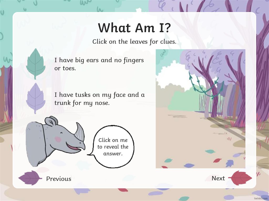 What Am I? Jungle Animals - online presentation