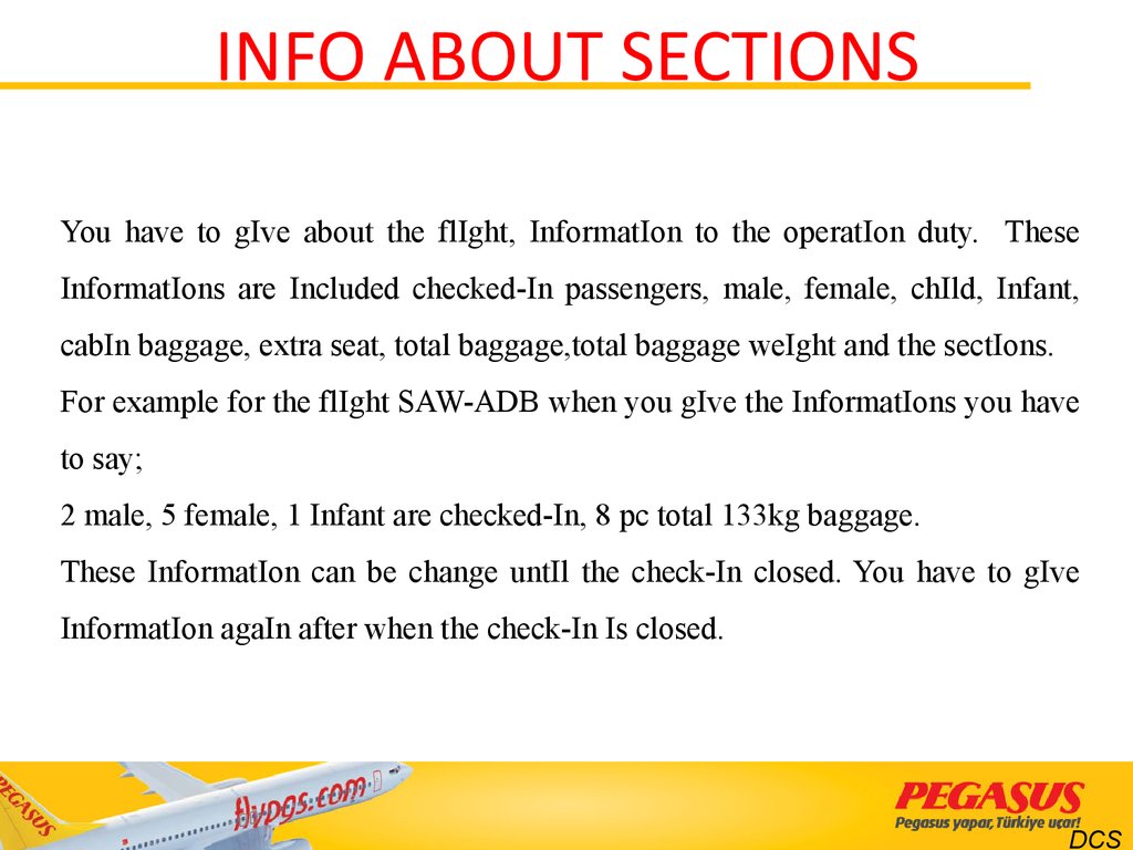 INFO ABOUT SECTIONS