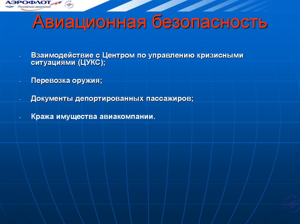 Авиационная безопасность презентация