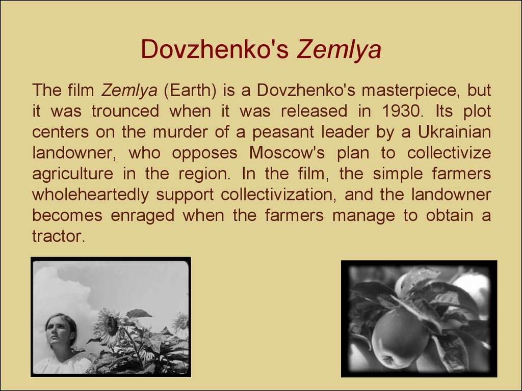 Dovzhenko's Zemlya